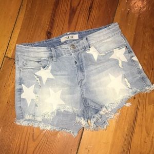 SL8 Star Accented Jean Shorts